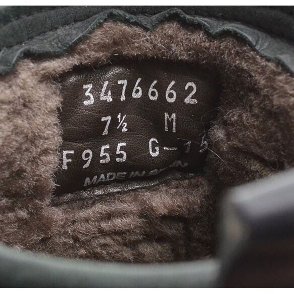 Frye Engineer Shearling Lined Rubber Moto Boots 7.5 B - Picture 6 of 7